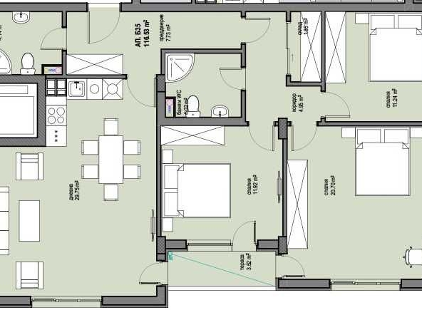 Четиристаен апартамент в София, Овча купел 2 - 132 кв.м за 1801 €/кв.м - Снимка #1