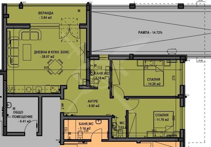 Тристаен апартамент в Пловдив, Остромила - 104 кв.м за 947 €/кв.м - Снимка #1