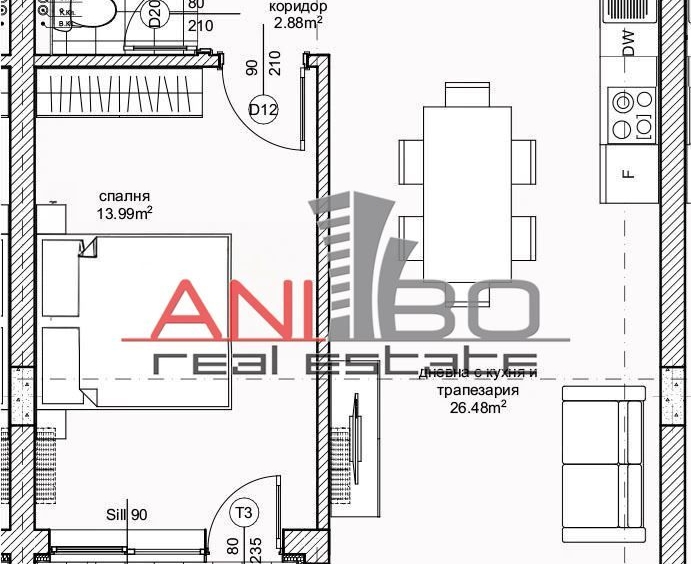 Двустаен апартамент в Варна, Възраждане 1 - 66 кв.м за 1849 €/кв.м - Снимка #1
