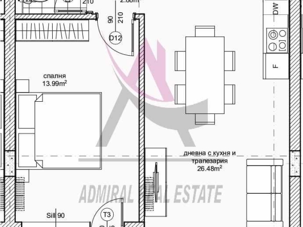 Двустаен апартамент в Варна, Възраждане 1 - 66 кв.м за 1925 €/кв.м - Снимка #1