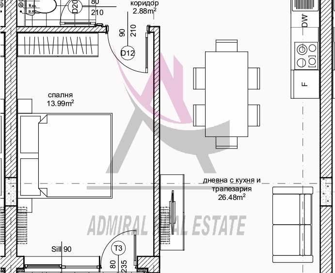 Двустаен апартамент в Варна, Възраждане 1 - 66 кв.м за 1925 €/кв.м - Снимка #1