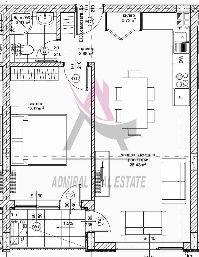 Двустаен апартамент в Варна, Възраждане 1 - 66 кв.м за 1925 €/кв.м - Снимка #1