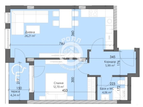 Двустаен апартамент в Пловдив, Кършияка - 76 кв.м за 1199 €/кв.м - Снимка #1