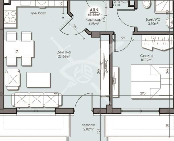 Двустаен апартамент в Бургас, Сарафово - 68 кв.м за 1313 €/кв.м - Снимка #1