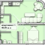 Едностаен апартамент в Созопол - 48 кв.м за 1167 €/кв.м - Снимка #1