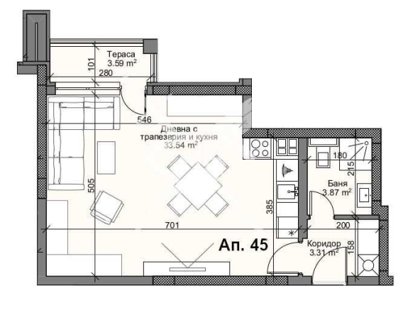 Едностаен апартамент в Пловдив, Кършияка - 61 кв.м за 1599 €/кв.м - Снимка #1