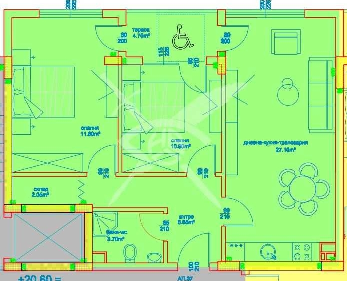 Тристаен апартамент в Бургас, Изгрев - 95 кв.м за 1564 €/кв.м - Снимка #1