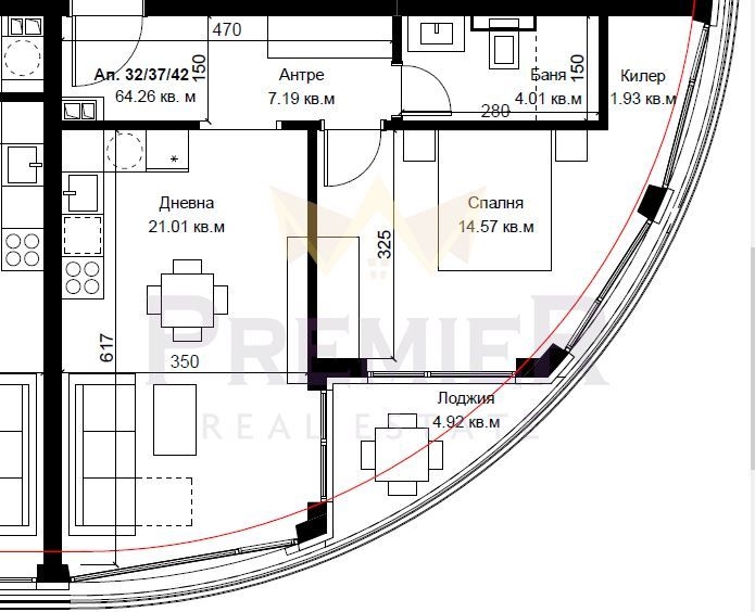 Двустаен апартамент в Варна, Гръцка махала - 77 кв.м за 1277 €/кв.м - Снимка #1
