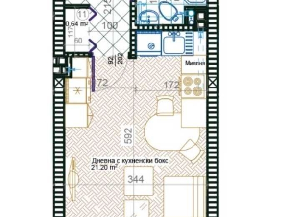 Едностаен апартамент в Пловдив, Западен - 40 кв.м за 1450 €/кв.м - Снимка #1