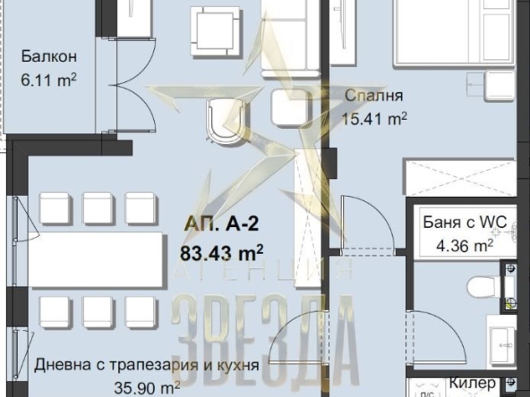 Двустаен апартамент в Пловдив, Христо Смирненски - 102 кв.м за 1128 €/кв.м - Снимка #1