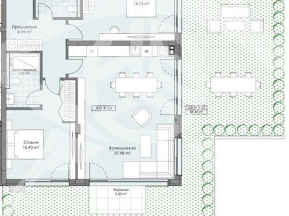 Тристаен апартамент в Пловдив, Остромила - 122 кв.м за 1534 €/кв.м - Снимка #1