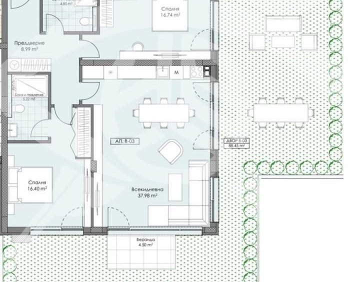 Тристаен апартамент в Пловдив, Остромила - 122 кв.м за 1534 €/кв.м - Снимка #1