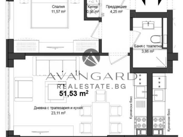 Двустаен апартамент в Пловдив, Кършияка - 61 кв.м за 920 €/кв.м - Снимка #1