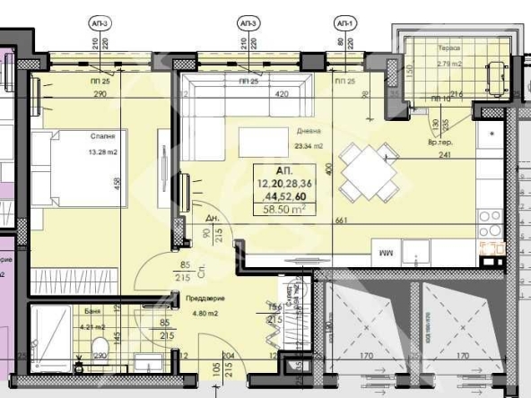 Тристаен апартамент в Пловдив, Кършияка - 69 кв.м за 997 €/кв.м - Снимка #1