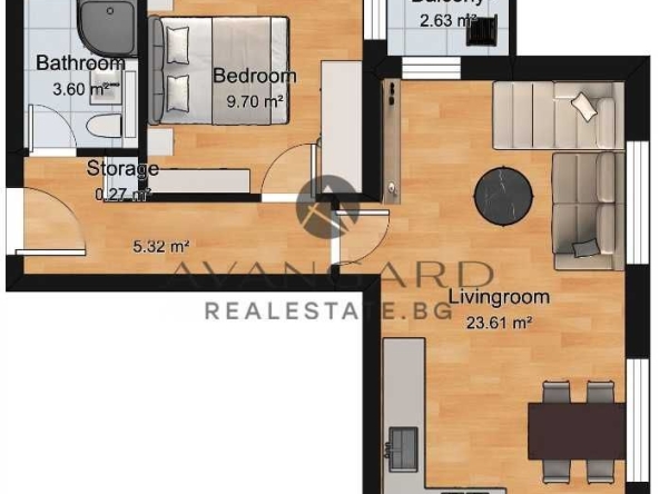 Двустаен апартамент в Пловдив, Прослав - 67 кв.м за 1142 €/кв.м - Снимка #1