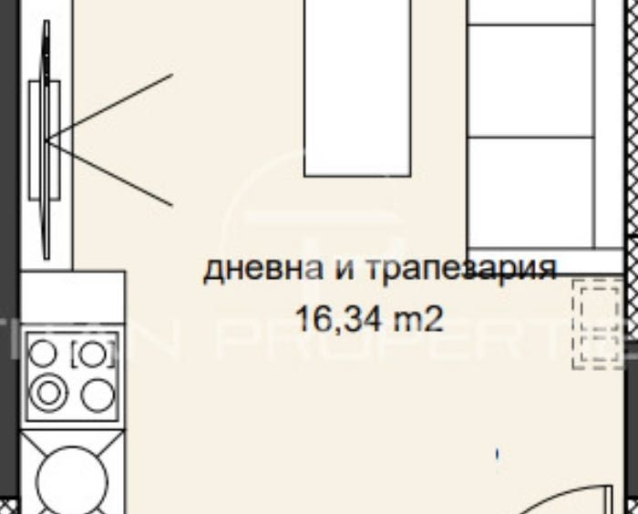 Едностаен апартамент в Пазарджик, Идеален център - 36 кв.м за 1488 €/кв.м - Снимка #1