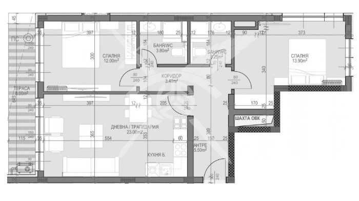 Тристаен апартамент в Пловдив, Кършияка - 105 кв.м за 436 €/кв.м - Снимка #1