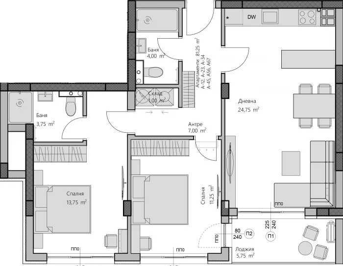 Тристаен апартамент в Пловдив, Христо Смирненски - 96 кв.м за 516 €/кв.м - Снимка #1