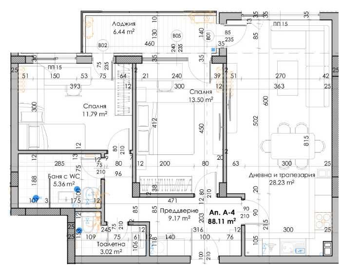 Тристаен апартамент в Пловдив, Кючук Париж - 104 кв.м за 742 €/кв.м - Снимка #1