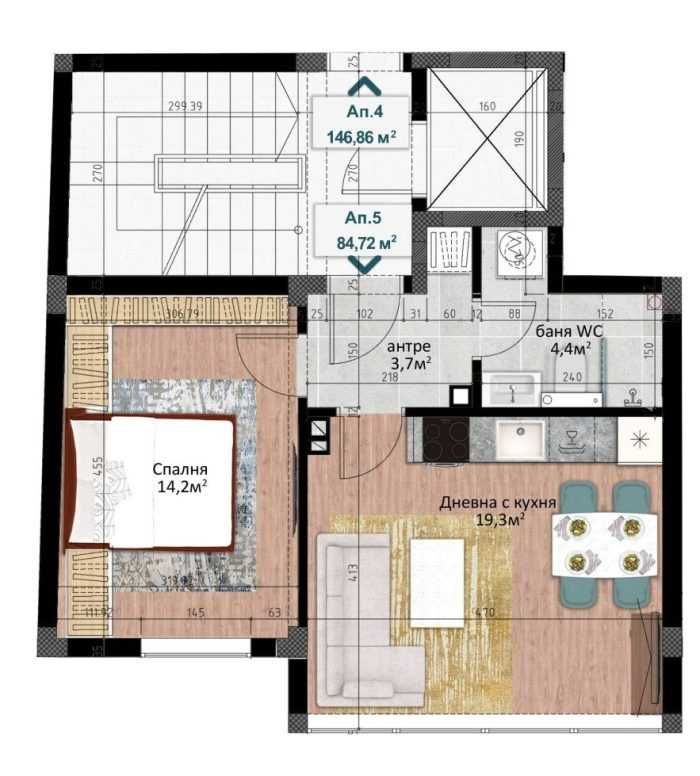 Двустаен апартамент в Пловдив, Кършияка - 93 кв.м за 960 €/кв.м - Снимка #1