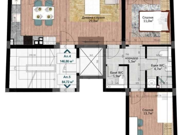Тристаен апартамент в Пловдив, Кършияка - 134 кв.м за 955 €/кв.м - Снимка #1