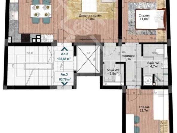 Тристаен апартамент в Пловдив, Кършияка - 150 кв.м за 1033 €/кв.м - Снимка #1