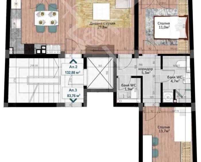 Тристаен апартамент в Пловдив, Кършияка - 150 кв.м за 1033 €/кв.м - Снимка #1