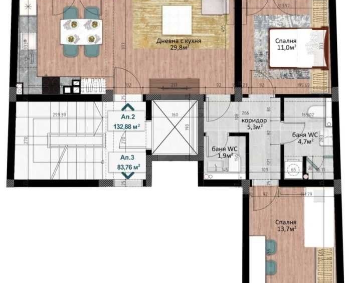 Тристаен апартамент в Пловдив, Кършияка - 134 кв.м за 955 €/кв.м - Снимка #1