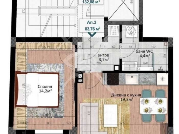 Двустаен апартамент в Пловдив, Кършияка - 95 кв.м за 1045 €/кв.м - Снимка #1