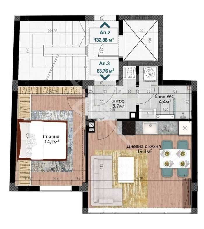 Двустаен апартамент в Пловдив, Кършияка - 95 кв.м за 1045 €/кв.м - Снимка #1