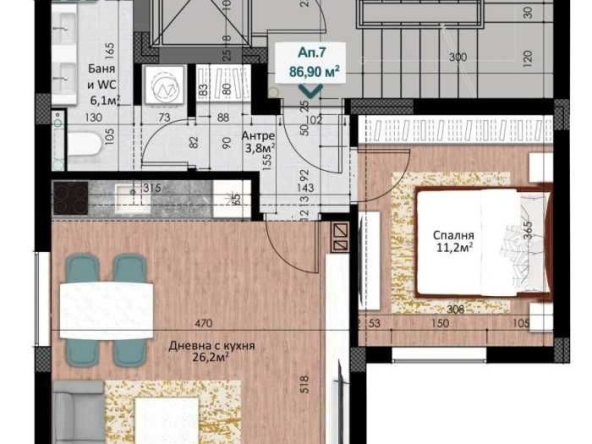 Двустаен апартамент в Пловдив, Кършияка - 86 кв.м за 1213 €/кв.м - Снимка #1