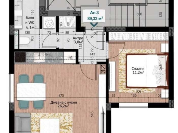 Двустаен апартамент в Пловдив, Кършияка - 89 кв.м за 1205 €/кв.м - Снимка #1