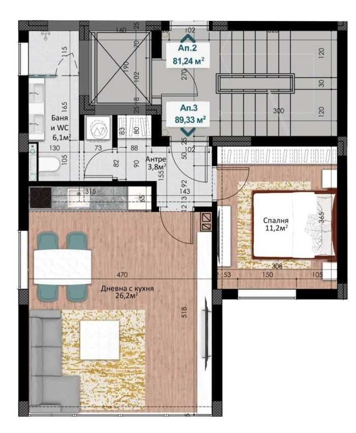 Двустаен апартамент в Пловдив, Кършияка - 89 кв.м за 1205 €/кв.м - Снимка #1