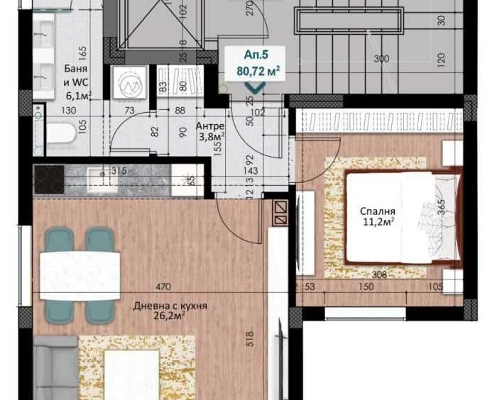 Двустаен апартамент в Пловдив, Кършияка - 80 кв.м за 1211 €/кв.м - Снимка #1
