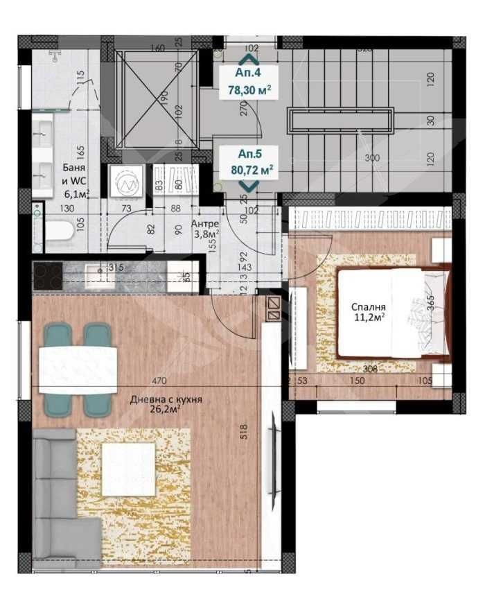 Двустаен апартамент в Пловдив, Кършияка - 87 кв.м за 1030 €/кв.м - Снимка #1