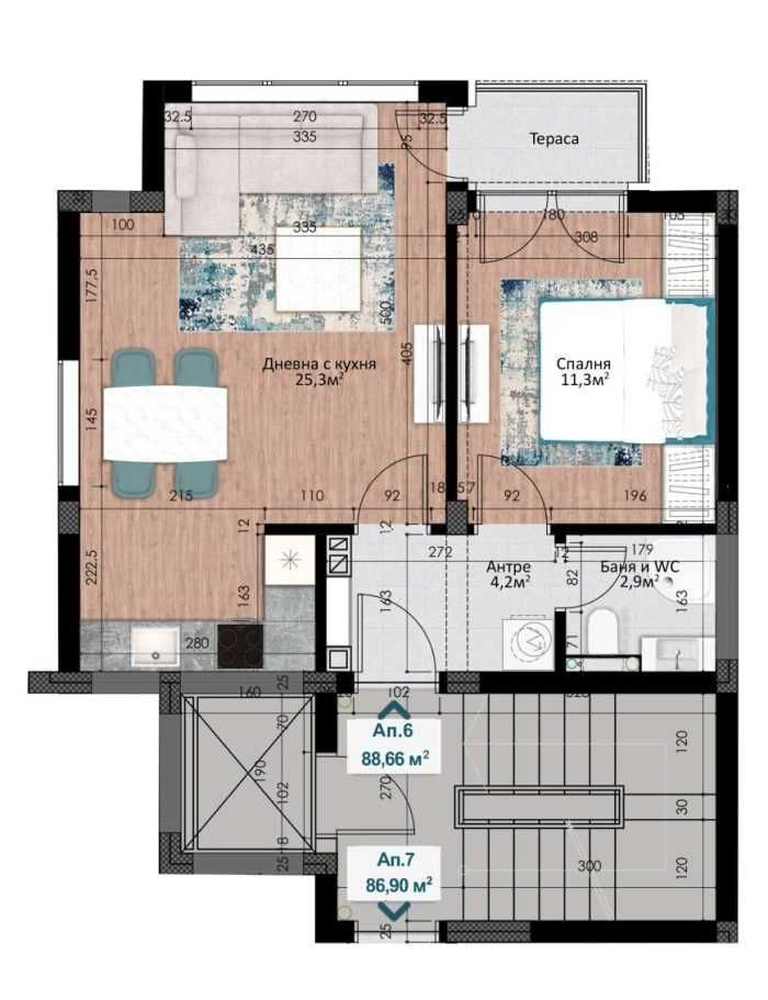 Двустаен апартамент в Пловдив, Кършияка - 88 кв.м за 1209 €/кв.м - Снимка #1