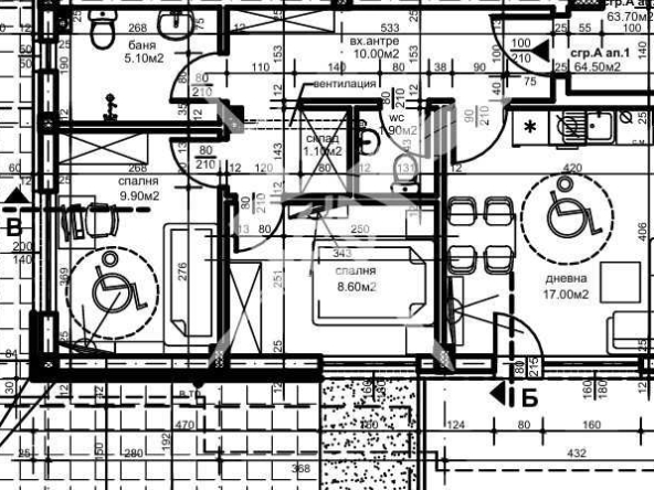 Тристаен апартамент в Пловдив, Христо Смирненски - 73 кв.м за 1205 €/кв.м - Снимка #1