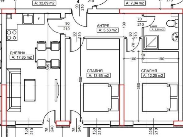 Тристаен апартамент в Благоевград, Еленово 1 - 77 кв.м за 1081 €/кв.м - Снимка #1