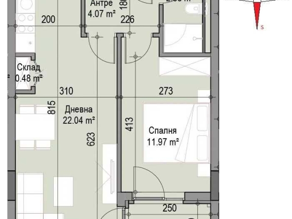 Двустаен апартамент в София, Сухата река - 64 кв.м за 1084 €/кв.м - Снимка #1