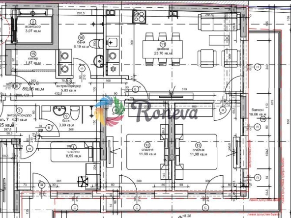 Тристаен апартамент в Варна, Окръжна болница - 116 кв.м за 1187 €/кв.м - Снимка #1