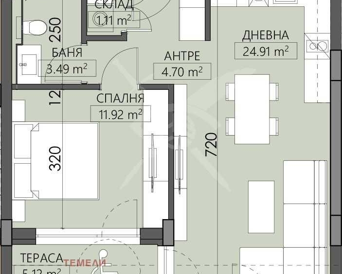 Дава се под наем Двустаен апартамент в Пловдив, Младежки Хълм - 70 кв.м за 105500 € - Снимка #1