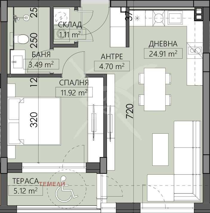 Дава се под наем Двустаен апартамент в Пловдив, Младежки Хълм - 70 кв.м за 105500 € - Снимка #1