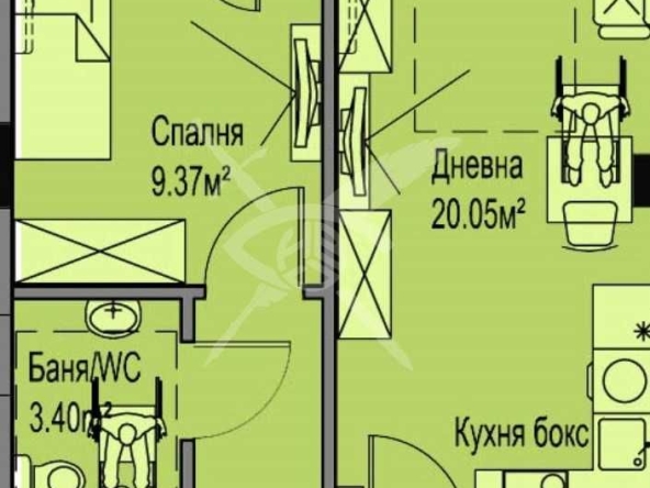 Двустаен апартамент в Бургас, Меден рудник - зона А - 57 кв.м за 906 €/кв.м - Снимка #1