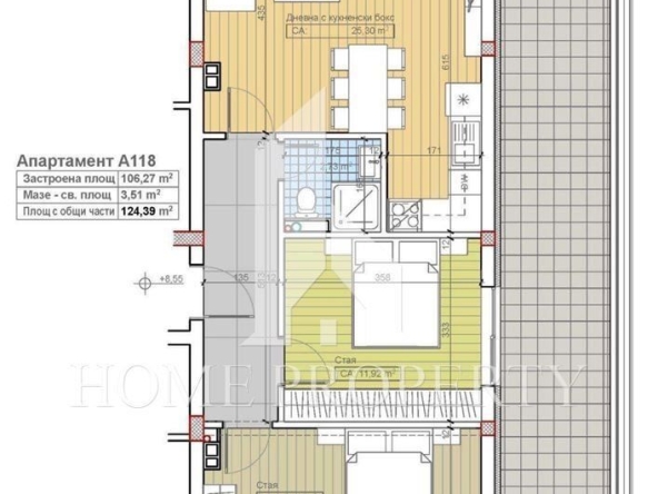 Тристаен апартамент в София, м-т Гърдова глава - 96 кв.м за 2156 €/кв.м - Снимка #1