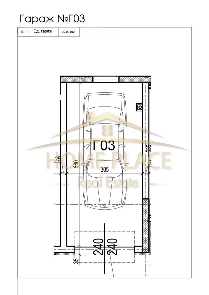 Гараж / Паркомясто в Варна, Чайка - 20 кв.м за 1056 €/кв.м - Снимка #1