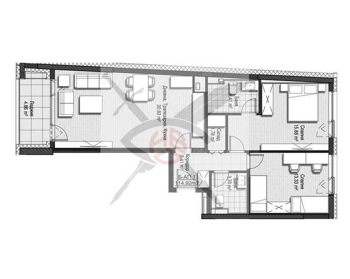Тристаен апартамент в София, Витоша - 115 кв.м за 1957 €/кв.м - Снимка #1