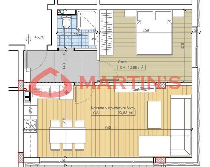 Двустаен апартамент в София, Павлово - 72 кв.м за 1891 €/кв.м - Снимка #1