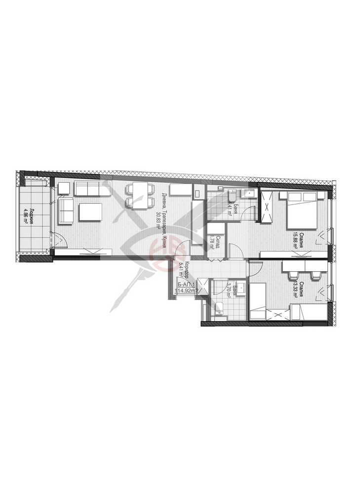 Тристаен апартамент в София, Витоша - 115 кв.м за 1957 €/кв.м - Снимка #1
