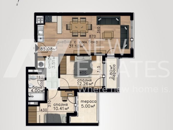 Тристаен апартамент в София, Изгрев - 101 кв.м за 2376 €/кв.м - Снимка #1