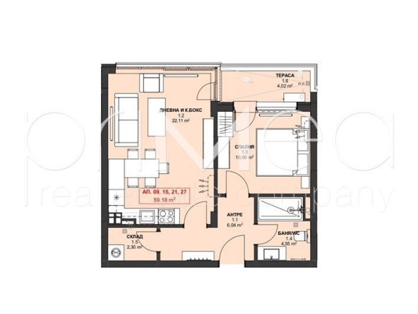 Двустаен апартамент в Бургас, Славейков - 68 кв.м за 1208 €/кв.м - Снимка #1